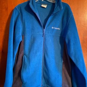 Columbia Full Zip Long Sleeve Fleece Royal Blue Jacket